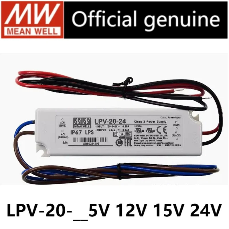 MEAN WELL LPV-20 LPV-20-5 LPV-20-12 LPV-20-15 LPV-20-24 MEANWELL LPV 20W