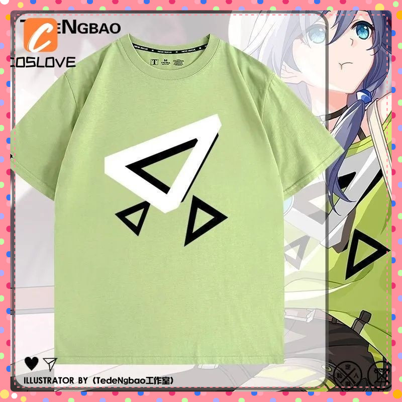 เสื้อยืดและพัดลมHonkai 3rd Fuhua สำหรับคอสเพลย์ ทั้งหญิงและชาย