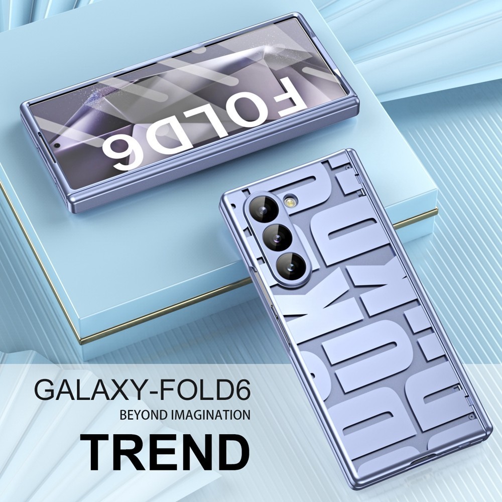B ปลอกคู่แฟชั่นสําหรับ Samsung Galaxy Z Fold6 Fold7 Elegant Classic Z Fold 6 Zfold 7 เคสโทรศัพท์ด้าน