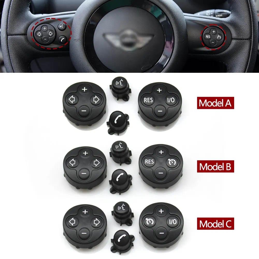 รถมัลติฟังก์ชั่พวงมาลัยCruise Volume Controlปุ่มสวิทช์คีย์สําหรับBMW MINI Cooper R55 R56 R57 R58 R59