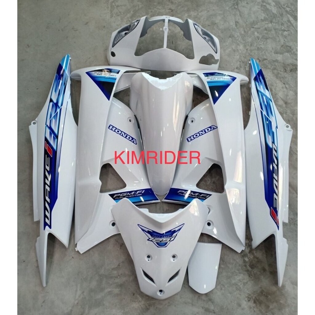ชุดสี เฟรม Honda wave 100s เวฟ 100 s wave ubox รุ่นมีกล่องใต้เบาะ รถปี 2005 ครบคัน 10 ชิ้น สั่งทำสี – โปรปัง