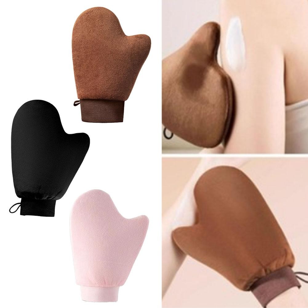 Body Lotion Gloves Beauty Black Oil แอปพลิเคชั่นโลชั่นด่วนสําหรับคนขี้เกียจ Self Tanning Glove