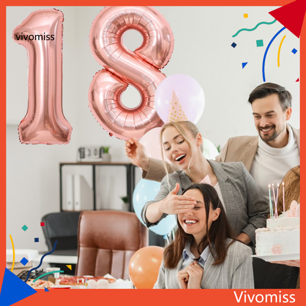 [VM] ลูกโป่งจํานวนป้องกันการรั่ว40นิ้วจํานวนลูกโป่งเหมาะสําหรับฉลองใหญ่ง่ายต่อการพองลูกโป่งฟอยล์สําห