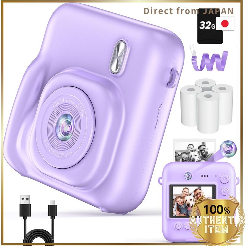Fulealfly Kids Camera Instant Digital Camera Digital Camera for Children Digital Camera with Printin