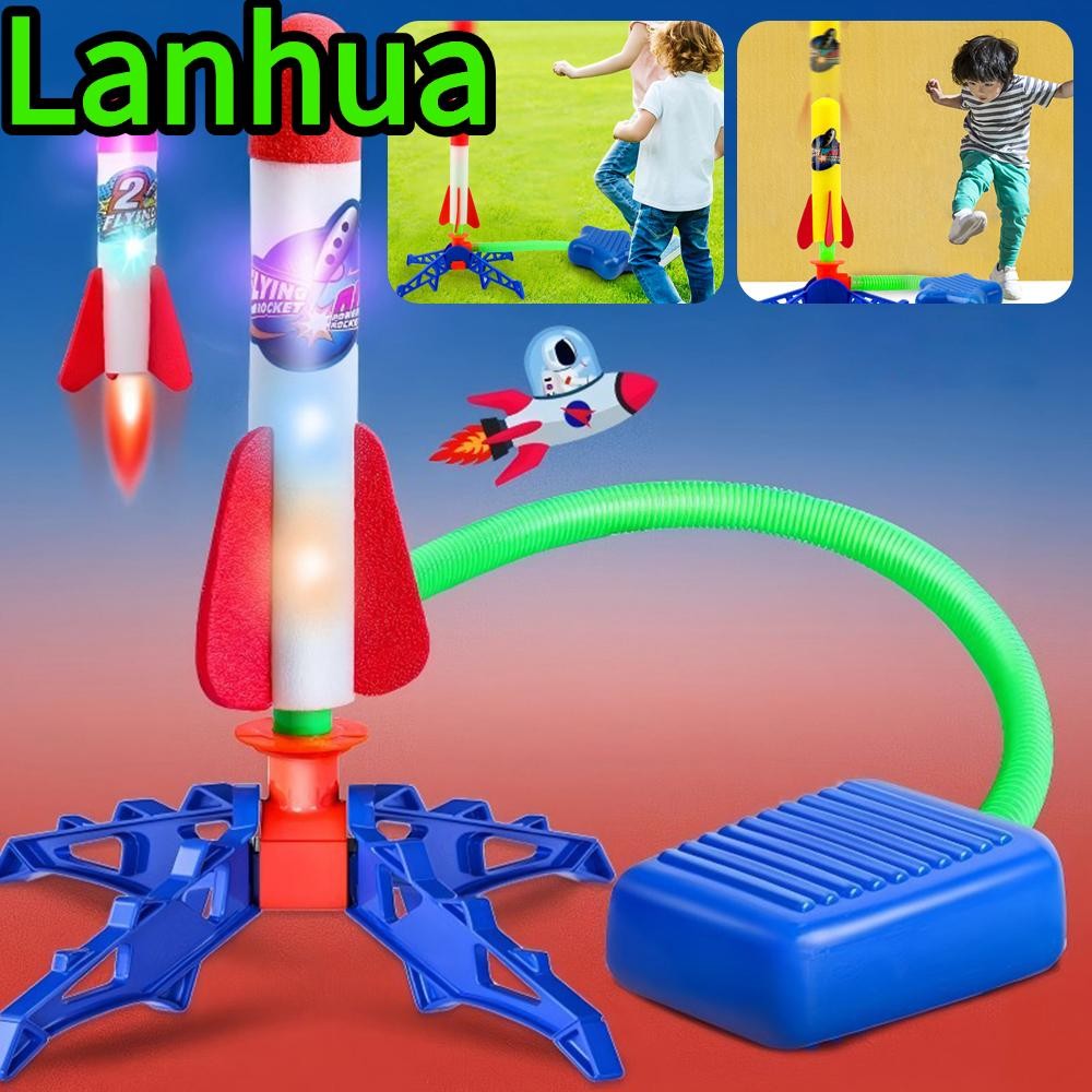 แลนฮัว ​​ของเล่นจรวดขับเคลื่อนด้วยอากาศ​​, ​​จั๊มสูง​​ Plastics Rocket Launcher​​,เปิดตัวกดอากาศที่สร้างสรรค์​​ ​​เกมหลังบ้าน​​ อัดแข็ง ​​ชุดจรวดทะยาน​​ ​​