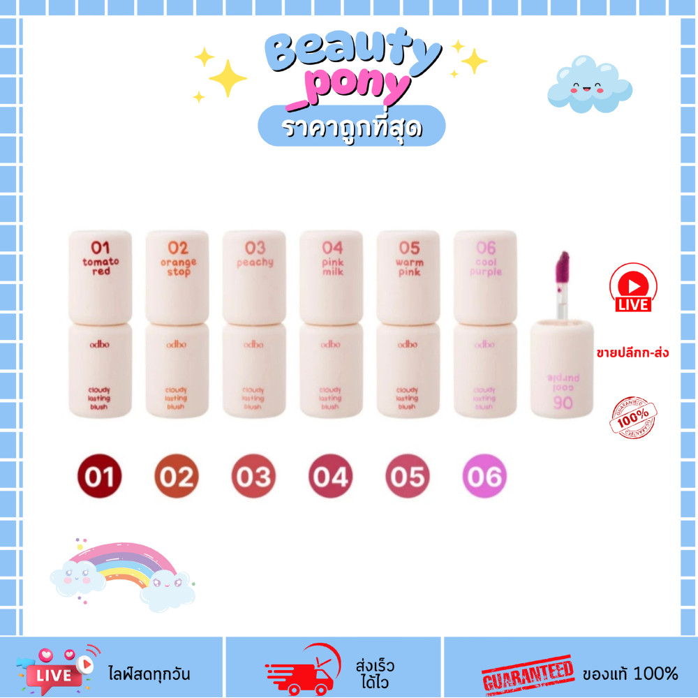 OD1306 ODBO โอดีบีโอ Cloudy Lasting Blush บลัชออนโทนหวาน เนื้อเนียนละเอียด