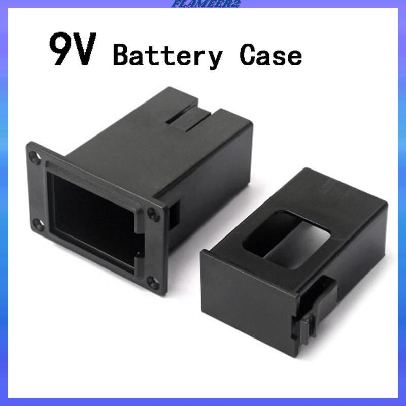 [Flameer2] 9V Battery Case 9V Volt Battery Holder Compartment Cover Guitar Bass Pickup NEW
