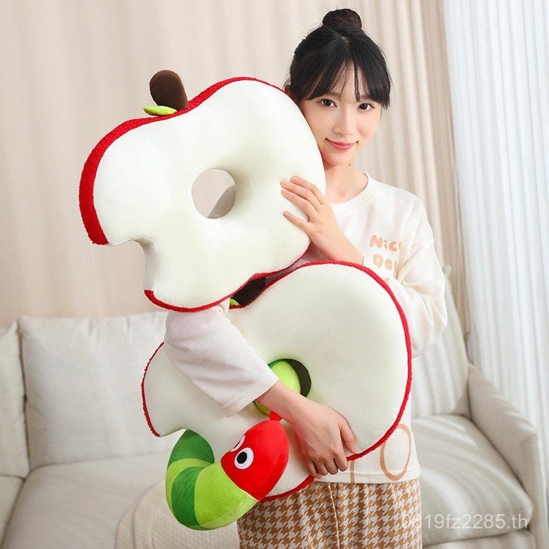 หมอน Two-in-One คอสนับสนุนผลไม้หมอนโซฟาหมอนตกแต่งเตียงแมลงสไตล์ใหม่หมอนรูปตัว u บ้าน 4CSI