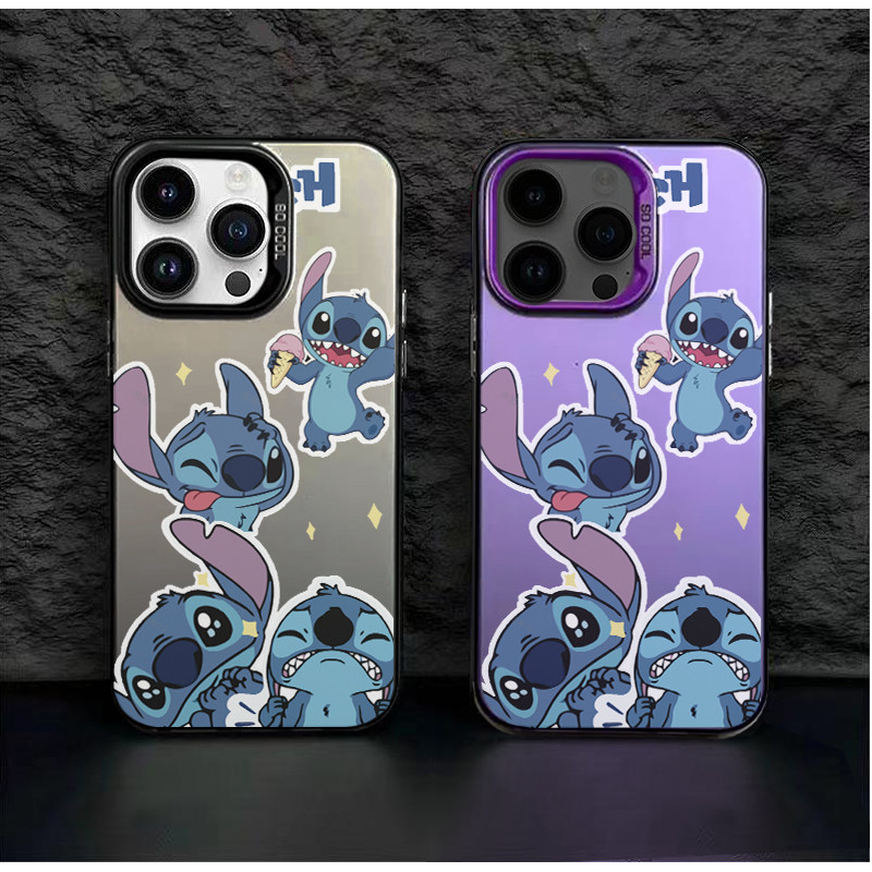 หลายสํานวน Stitch Csing HP Silver สี Mtte Premium Silver nti Jtuh Hrd Cse สําหรับ Relme NOTE 60 C53 