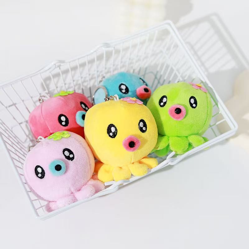 ตุ๊กตาหมึกยักษ์ขนนุ่ม พวงกุญแจสุดน่ารัก แขวนตกแต่งกระเป๋า ของเล่นตู้คีบขายดี