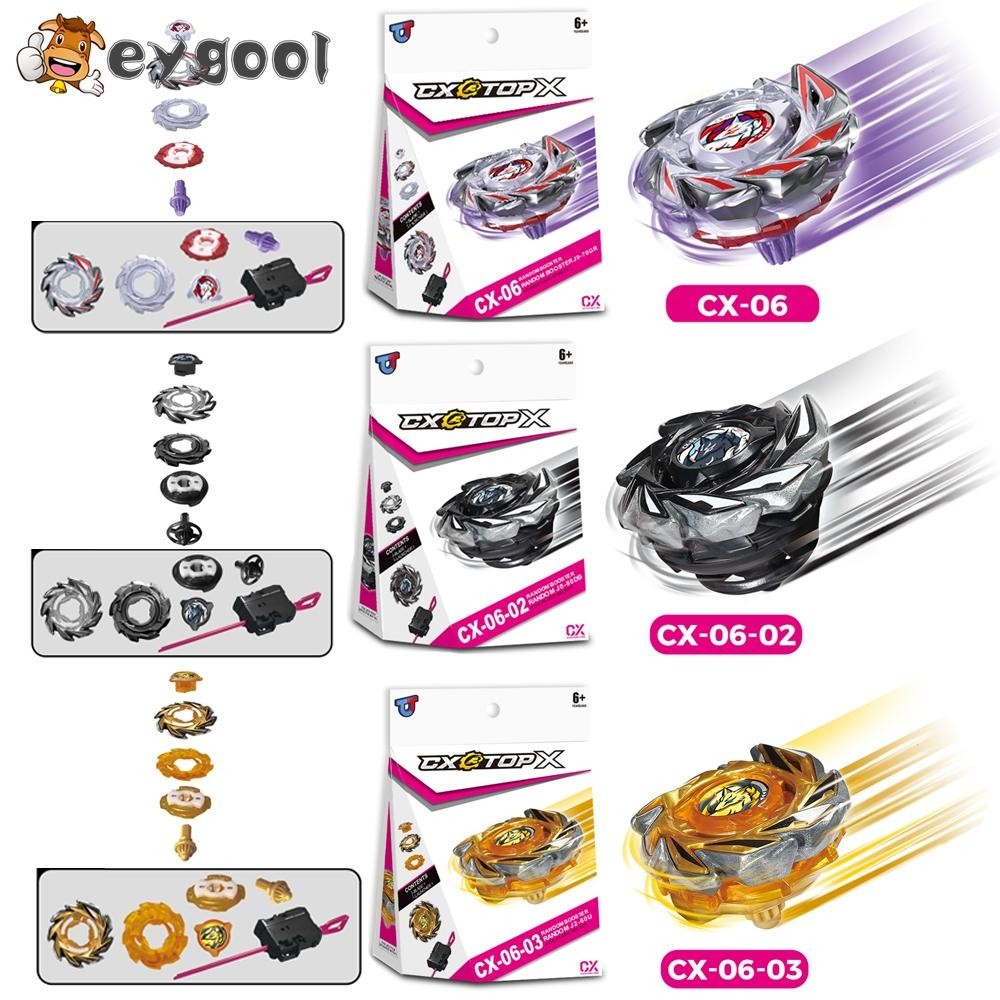 เปลวไฟยี่ห้อ Spinning X CX Burst CX-06-01 CX-06-02 CX-06-03 พร้อมชุด Launcher Spinning Top ของเล่นเด