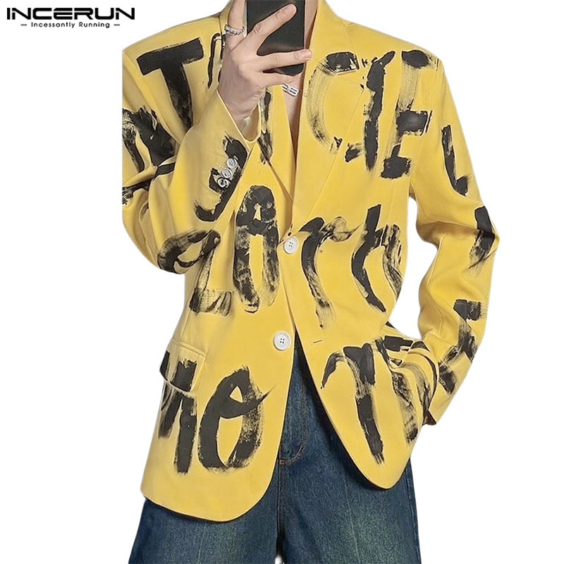 เสื้อลำลองผู้ชายสไตล์เกาหลี แขนยาว ลายพิมพ์สวยงาม