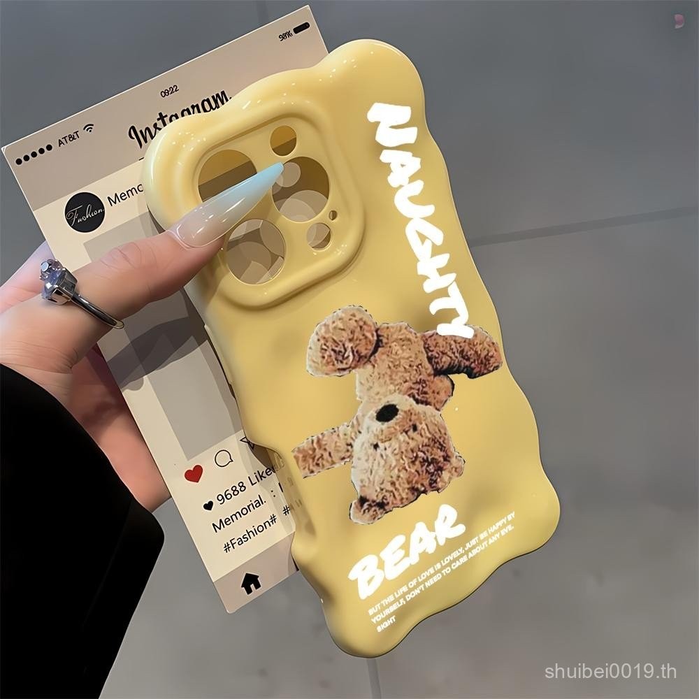 สําหรับiPhone 13 11 12 14 15 16 12PRO 15PRO 16PROMAX 15PROMAX 14PROMAX 16PLUS 13PLUSกลับหัวตุ๊กตาหมี