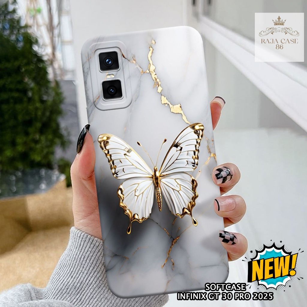 เคส HP Infinix GT 30 Pro - Rajacase - เคส Infinix GT 30 Pro - เคสผีเสื้อ Motif - ฟิล์มกันรอยมือถือ -