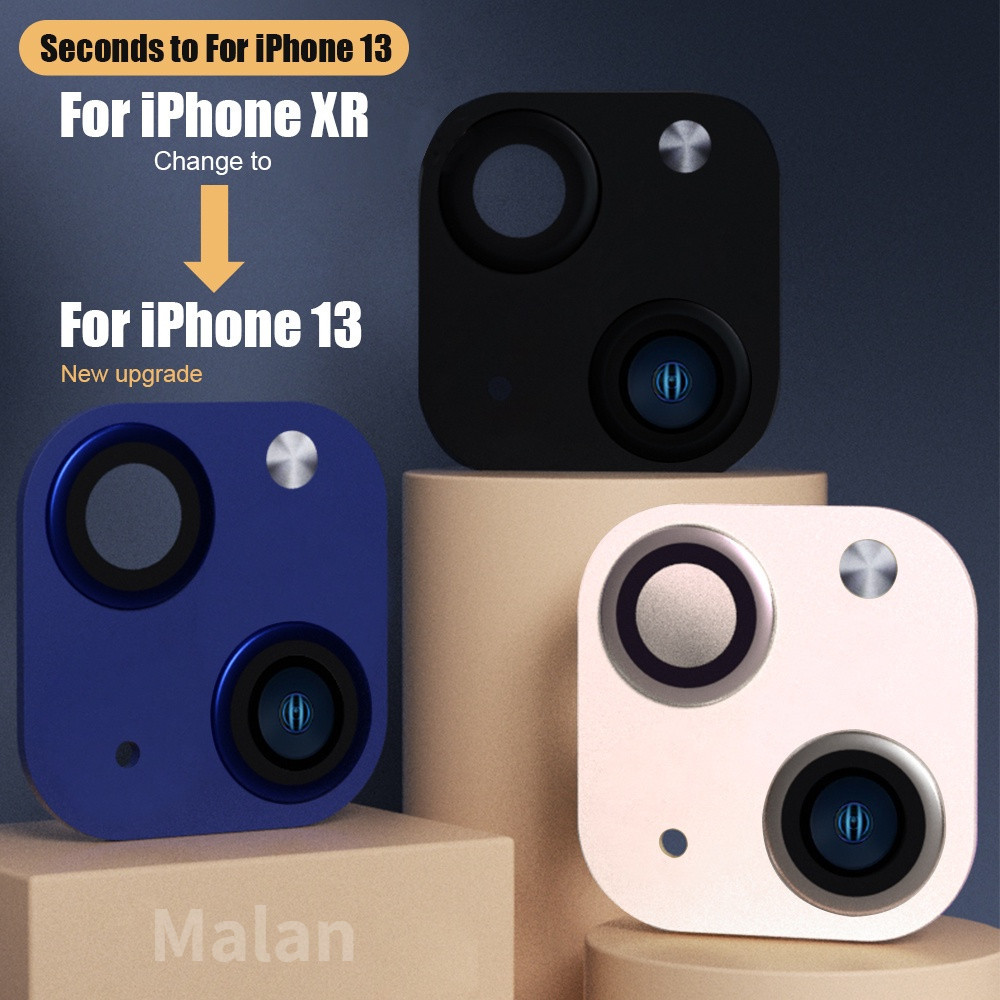 สติกเกอร์เลนส์กล้องปลอม iPhone 13 ใหม่ล่าสุดเหมาะสําหรับ iPhone X เพื่อเปลี่ยนเลนส์กล้องโลหะ iPhone 13 ในไม่กี่วินาที