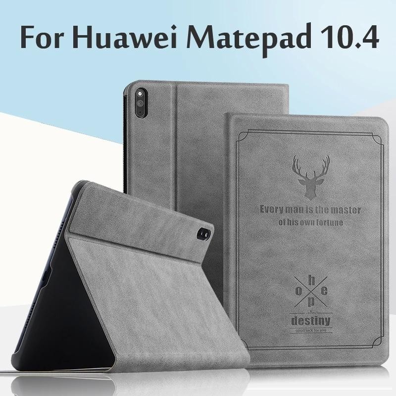 สําหรับ Huawei MatePad 10.4 2022 2020 BAH3-W09 AL00 W59 BAH4-W09 Flip Stand PU ป้องกันสําหรับ Honor Pad V6 KRJ-W09 AN00