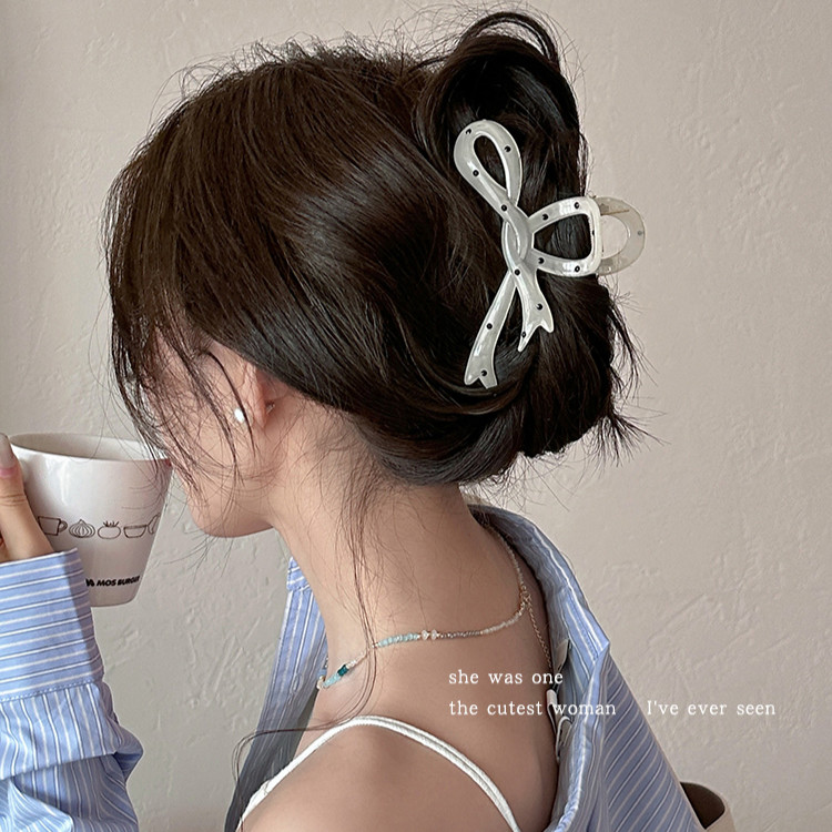 กิ๊บคลิปผมสีขาวยาว 13 เซนติเมตร ดีไซน์บิ๊กจับ สำหรับตกแต่งทรงผม - รูปที่ 4