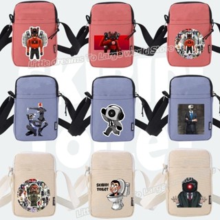 Skibidi ห้องน้ํา การ์ตูน กระเป๋าสะพายข้าง ทีวี ผู้ชาย กระเป๋…