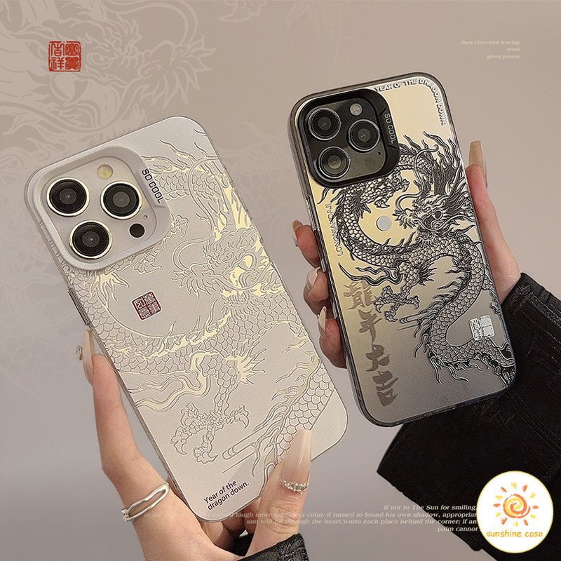 เคสโทรศัพท์มือถือลายมังกรจีนสุดเก๋ระดับไฮเอนด์ For OPPO A15 A15S A38 A58 A78 A3SA12E A55 A7 A16K A31A8 A58 A98 A17