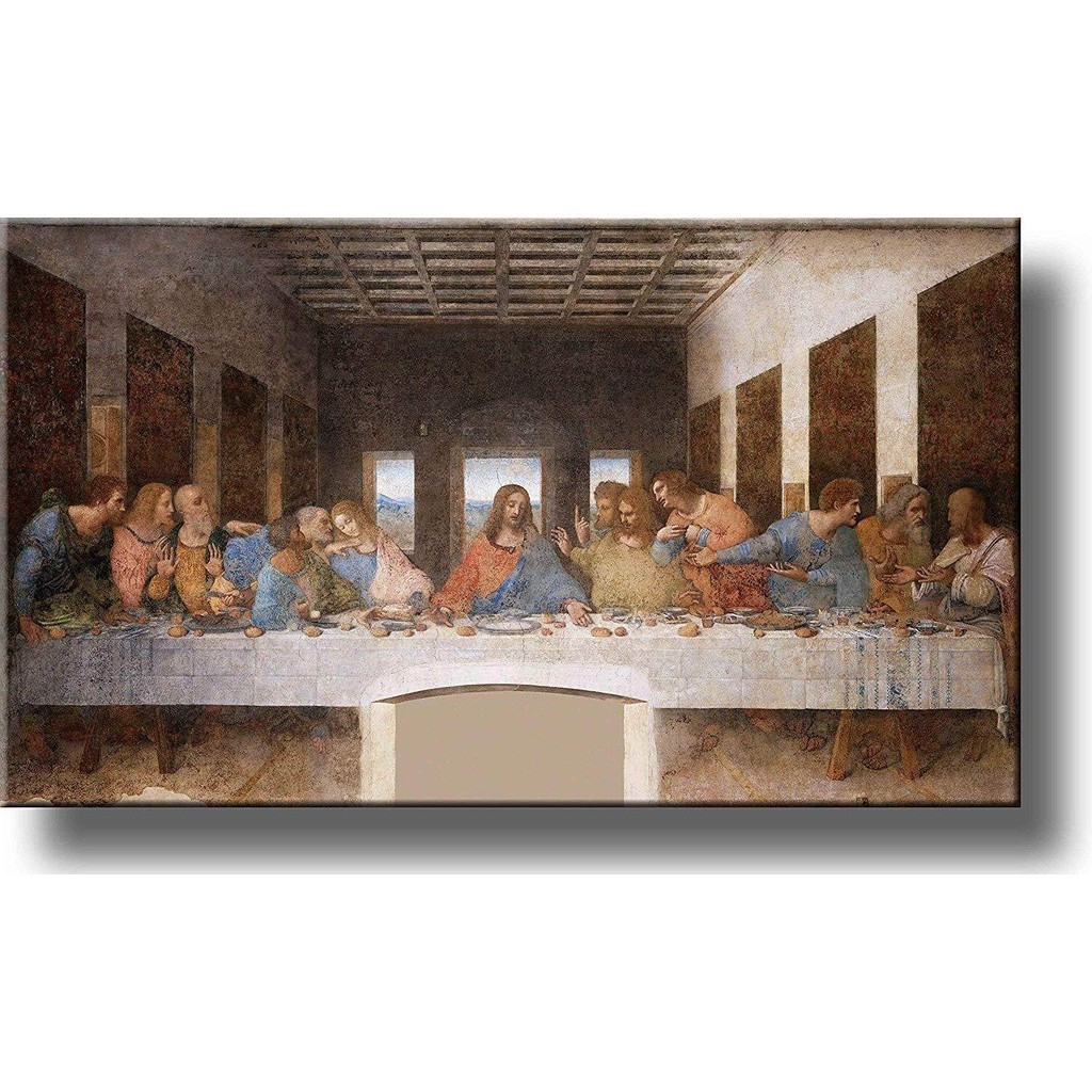 The Original Last Supper By Leonardo Da Vinci ภาพวาดภาพต้นฉบับ Made On Canvas Wall Art Decor พร้อมแขวน!