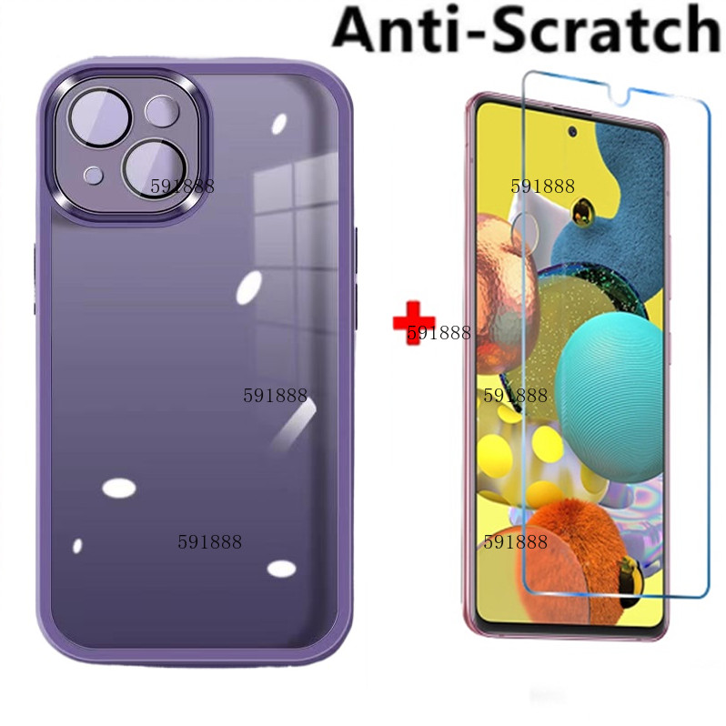 2in1 1 ชิ้นเคสโทรศัพท์ + 1 ชิ้นความละเอียดสูงกระจกนิรภัยสําหรับ Huawei Nova Y61 Y90 Y70 Y71 Y9 Y9S 9