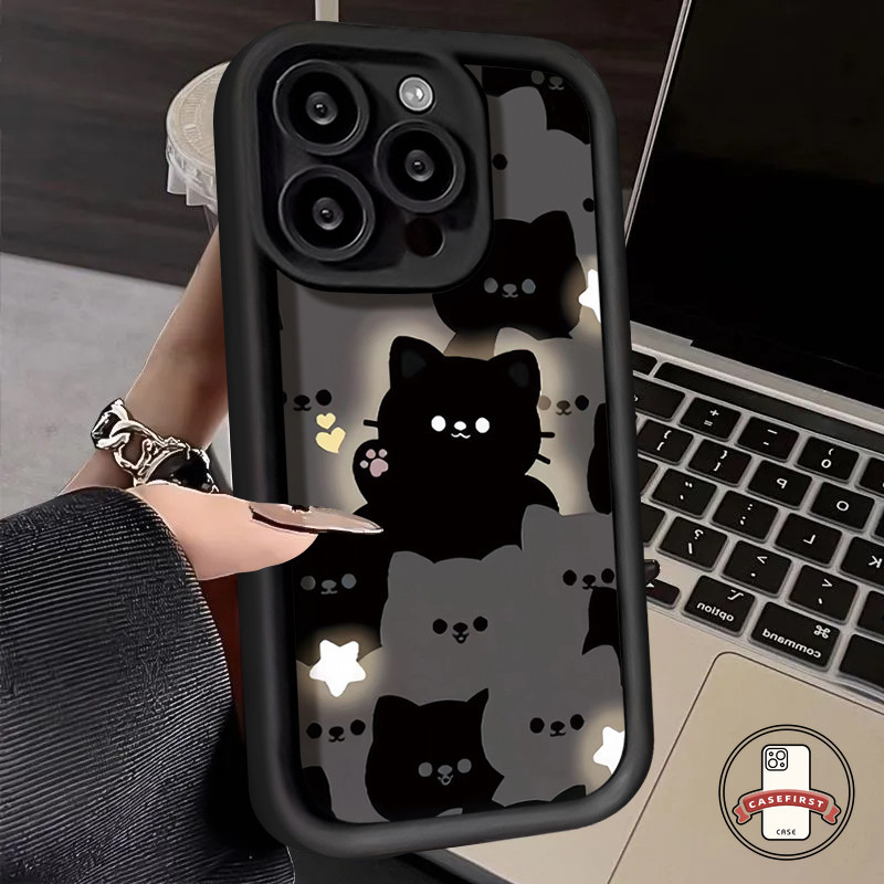 คู่รักการ์ตูนแมวน่ารักเคส Tpu อ่อนสำหรับ Realme C53 C21 C11 C51 C35 C25 C55 C67 C12 8i 7i 11 5 6i 5i C15 C20 C25Y C30 ราคา ถูกที่สุด ดีลบีเคเค แกลเลอรีภาพที่ 2