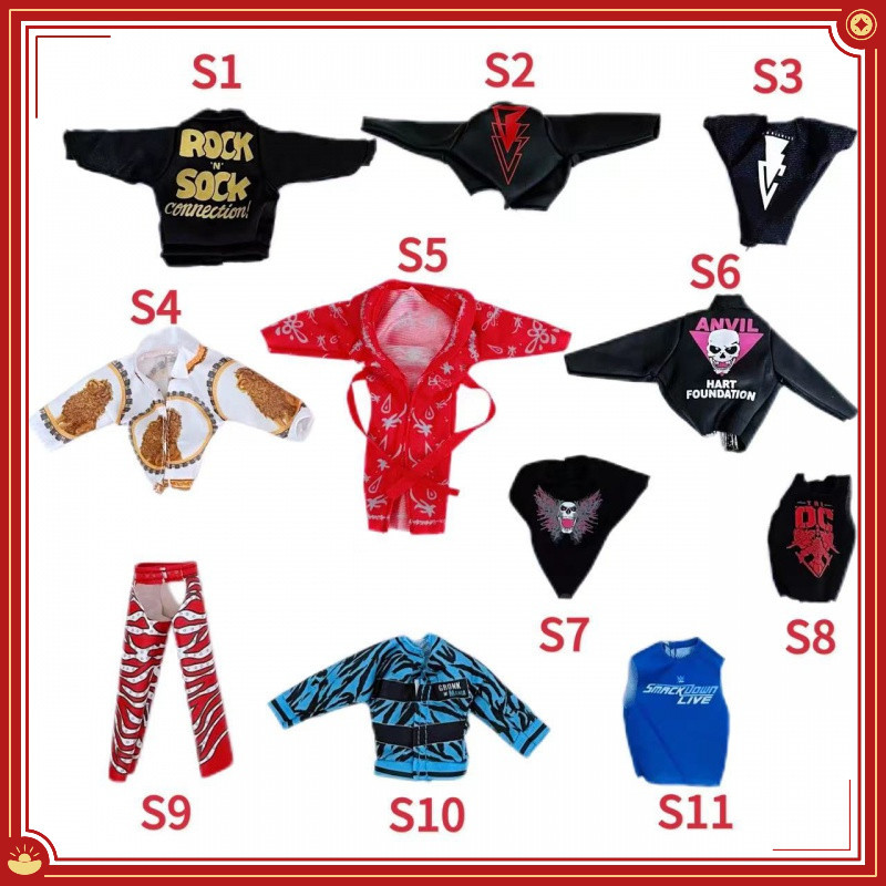 Wwe รูปเสื้อผ้า 6-7 นิ้วนักมวยปล้ําตุ๊กตาเสื้อผ้าเสื้อกั๊ก Coat