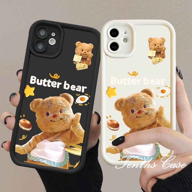 เข้ากันได้กับ Infinix Smart 8 7 Hot 40 Pro 40i Pro 30i Play 30i Spark Go 2024 หมายเหตุ 40 30 VIP 12 Turbo G96 ITEL RS4 S23 เนยหมีหม้อหุงข้าวรวมทุกอย่างเคสโทรศัพท์ปกอ่อน
