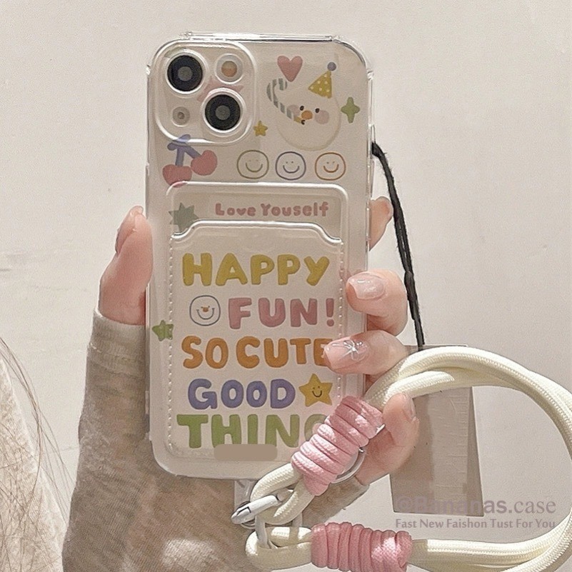 Iphone 16 15 14 13 12 11 Pro Max X XR XS Max X XR XS Max 7 8 Plusเคสโทรศัพท์การ์ตูนหมีสีฟ้า+Lanyardคู่ปกอ่อน