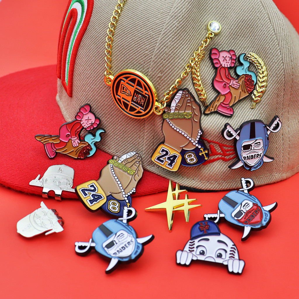 New Era Cap Pins Metal New Era Hat Ornament Enamel Painted Badge Pin Hat Brooch XBCZ