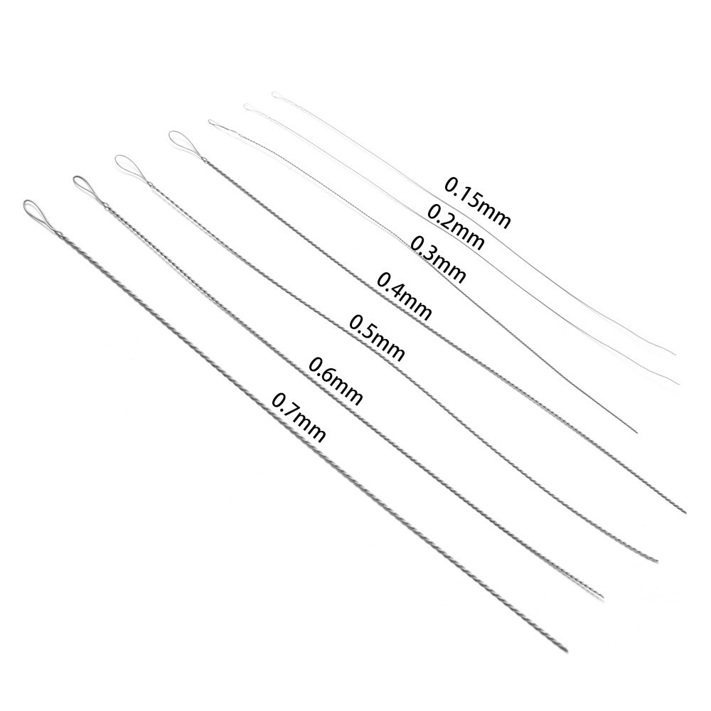 St.kunkka 1 ชิ้น 100-140 มิลลิเมตร Twist ลูกปัดเข็มจับคู่สแตนเลสประดับด้วยลูกปัดเข็มสําหรับ DIY สร้อยข้อมือสร้อยคอเครื่องประดับอุปกรณ์เสริมทํา