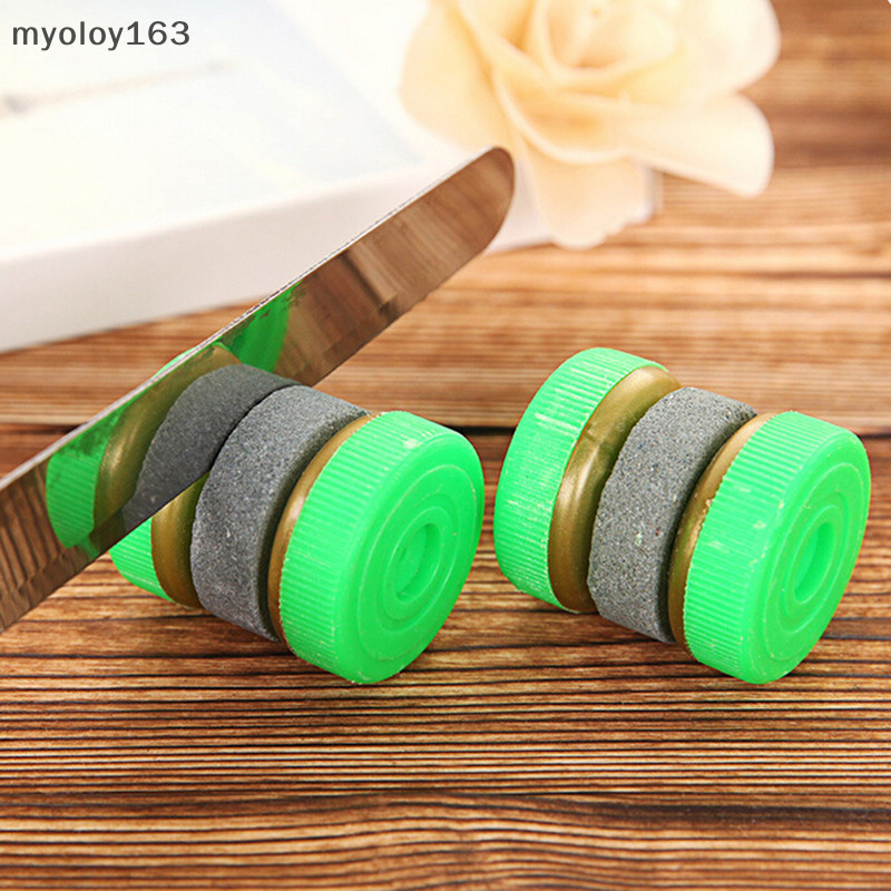Myoloy เครื่องเหลาหินลับสองด้านทรงกลม 1 ชิ้นหินลับที่มีประโยชน์ TH