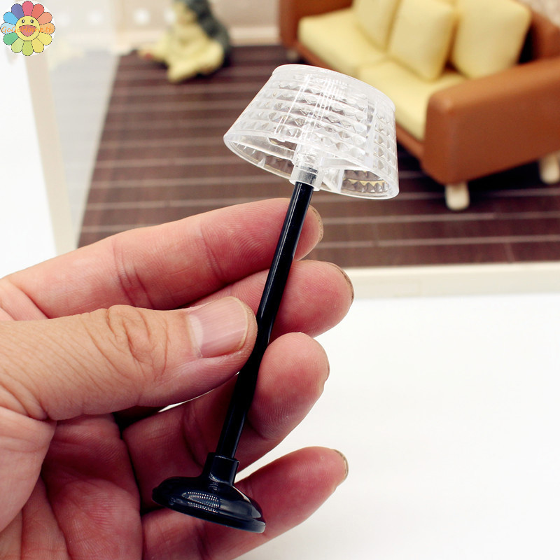 Gogo 1:12 Dollhouse Miniature โคมไฟตั้งพื้นตุ๊กตาห้องนั่งเล่นโคมไฟตั้งโต๊ะ Decor ของเล่นตุ๊กตา House Micro ฉาก Props TH