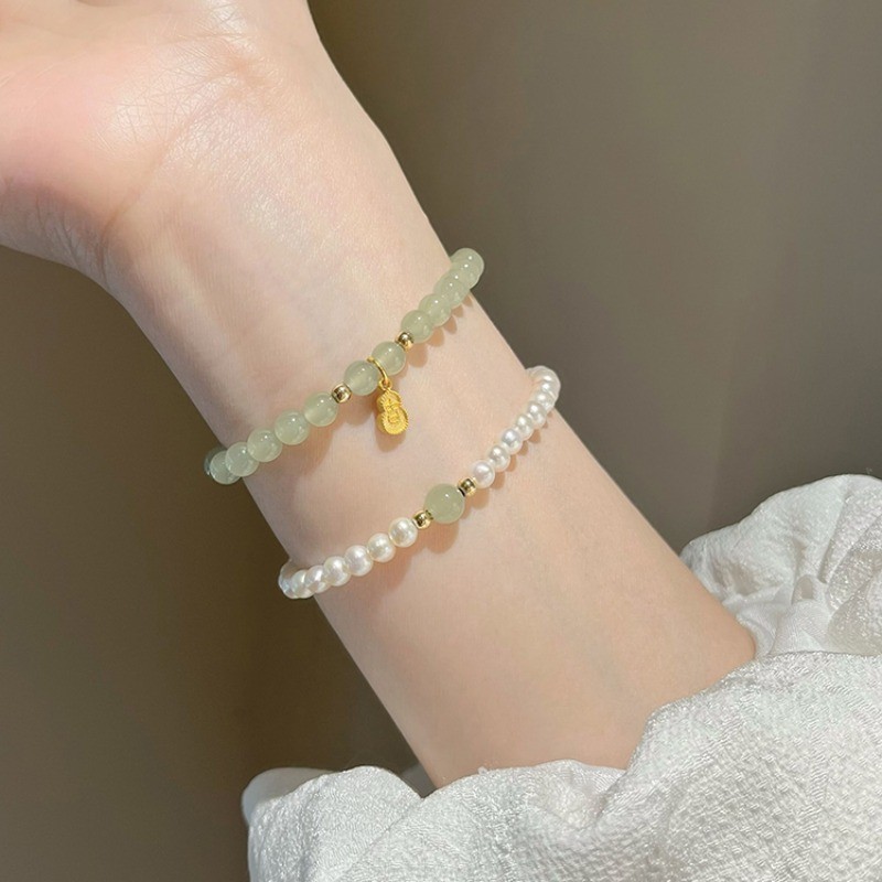 สาวหวานราคาถูก Mini Pearl ลูกปัดสายรัดข้อมือกําไลข้อมือ As ของขวัญ
