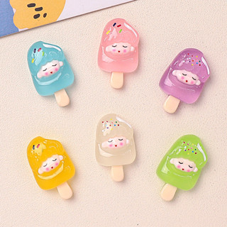 อุปกรณ์เสริมเรซิน DIY การ์ตูนเครื่องประดับไอศกรีมเรืองแสงเจล…