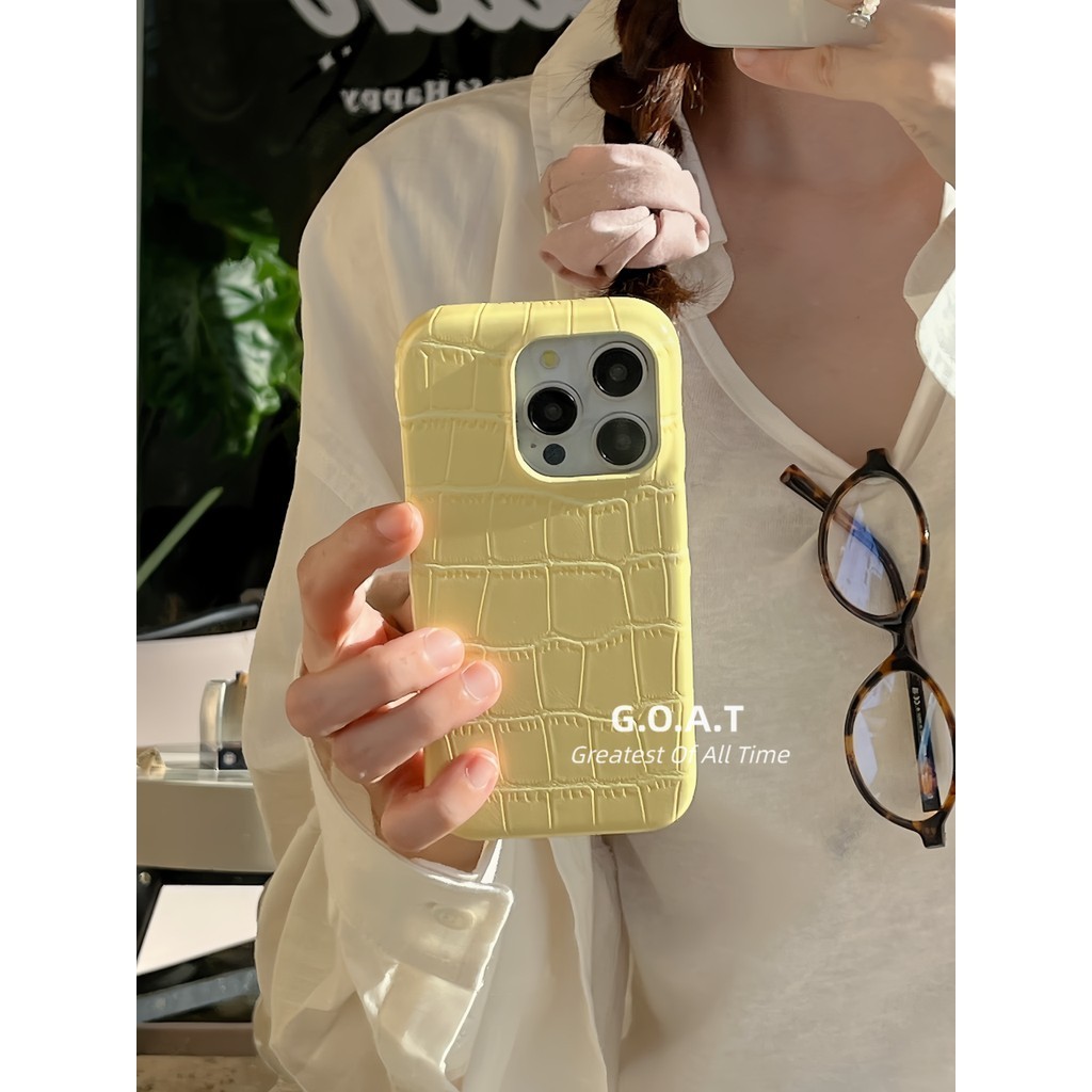 🚀Fast shipping💚💖 สีทึบเรียบง่าย Ins หนัง CASING สําหรับ iPhone 17 16 15 14 13 Pro Max เคส iPhone case ป้องกัน anti-drop ฝาหลังกรณี - ภาพย่อย 2