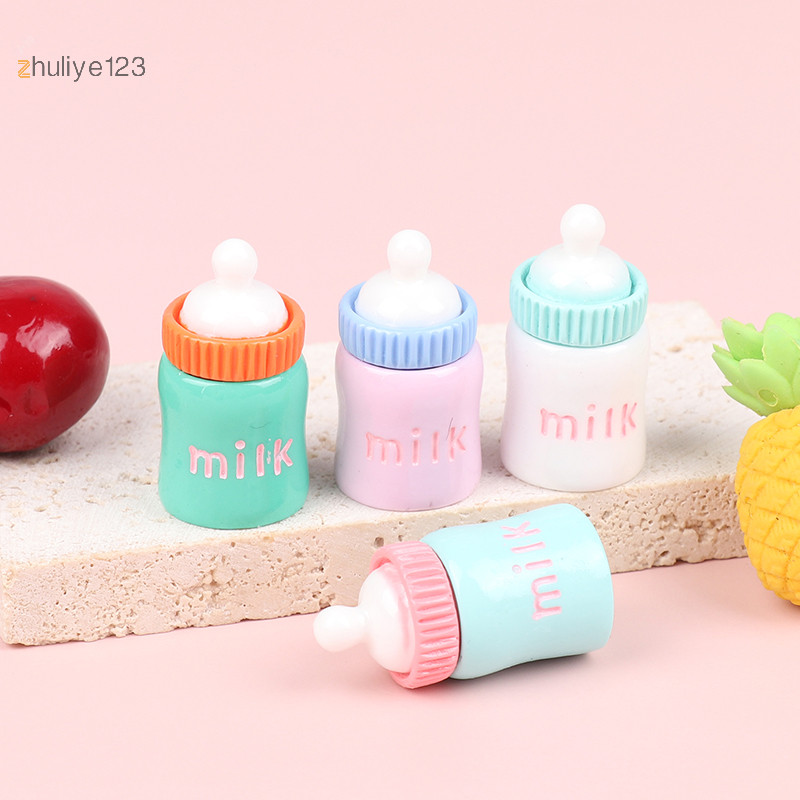 <zhuliye123> 2 ชิ้นตุ๊กตาเด็กขวดนม Magic Dummy Pacifiers ขวดนมสําหรับตุ๊กตา House Feeding DIY อุปกรณ์เสริม Nice