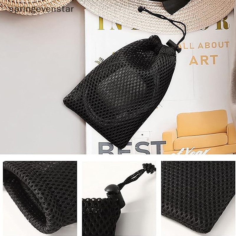 Springevenstar 3 ชิ้นตาข่ายไนลอน Drawstring กระเป๋าเก็บกระเป๋าอเนกประสงค์กระเป๋าเดินทางและกิจกรรมกลางแจ้งสําหรับผลิตภัณฑ์ดิจิตอล Springevenstar