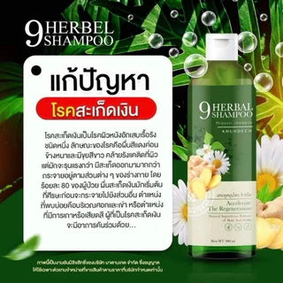 ของแท้ 🔥 แชมพูขุนเดช 9 herbal shampoo แชมพูสมุนไพร 9 ชนิด แชมพูลดรังแค 300mL