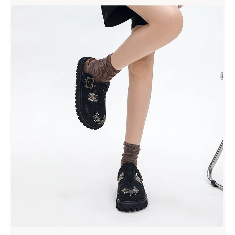 ผู้หญิงรองเท้าแตะเกาหลีรุ่นแฟชั่น Denim Toe-Covered หนา Soled กันน้ํา Rainy Season รองเท้าแตะลําลองขนาด 35-40 ราคา ถูกที่สุด ดีลบีเคเค แกลเลอรีภาพที่ 9