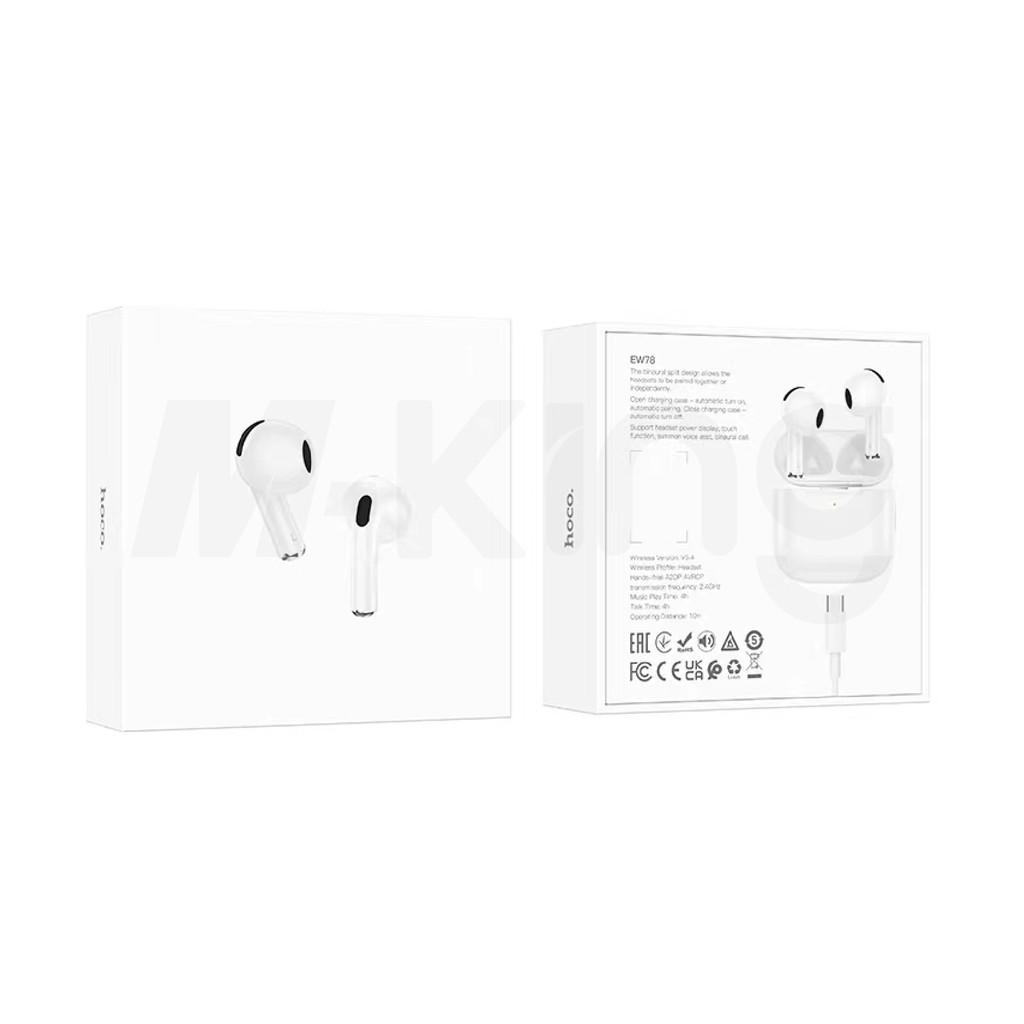 HOCO EW78 หูฟัง หูฟังบลูทูธไร้สาย ชุดหูฟังบลูทูธ BT5.3 พร้อมไมโครโฟน TWS True Wireless Stereo รูปที่ 7