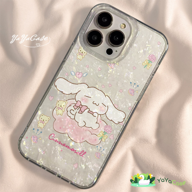 สำหรับ iPhone11 13 Cute Case For เคสไอโฟน14 15 12 pro max 7 8 14 15 Plus X XR XS Max Sleep PUPPY ขั้นสูงเปลือกหอย เคส