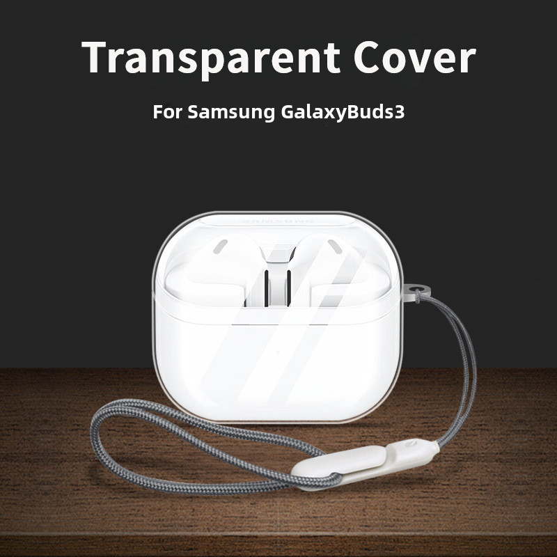 ฝาครอบ SIlicone โปร่งใสสําหรับ Samsung Galaxy Buds 3 Buds3pro เคสป้องกันแบบนุ่ม