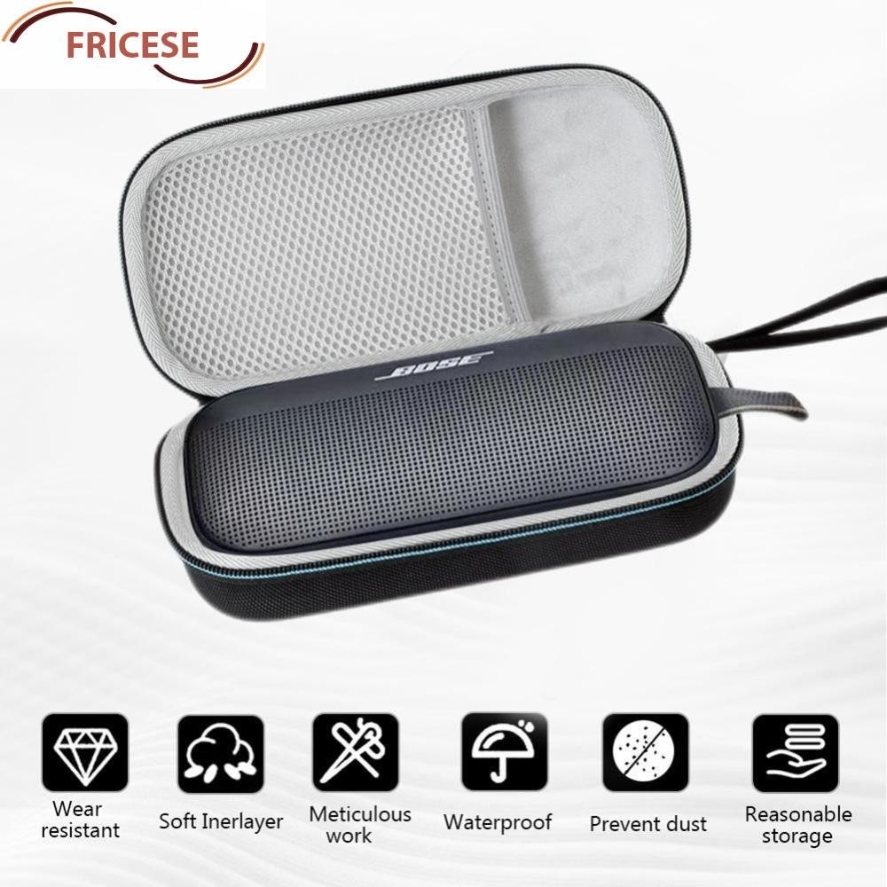 กระเป๋าลําโพงทรงกระบอกเคสกันน้ําสําหรับ Bose SoundLink Flex (สีเทาเข้ม) [Fricese.th]
