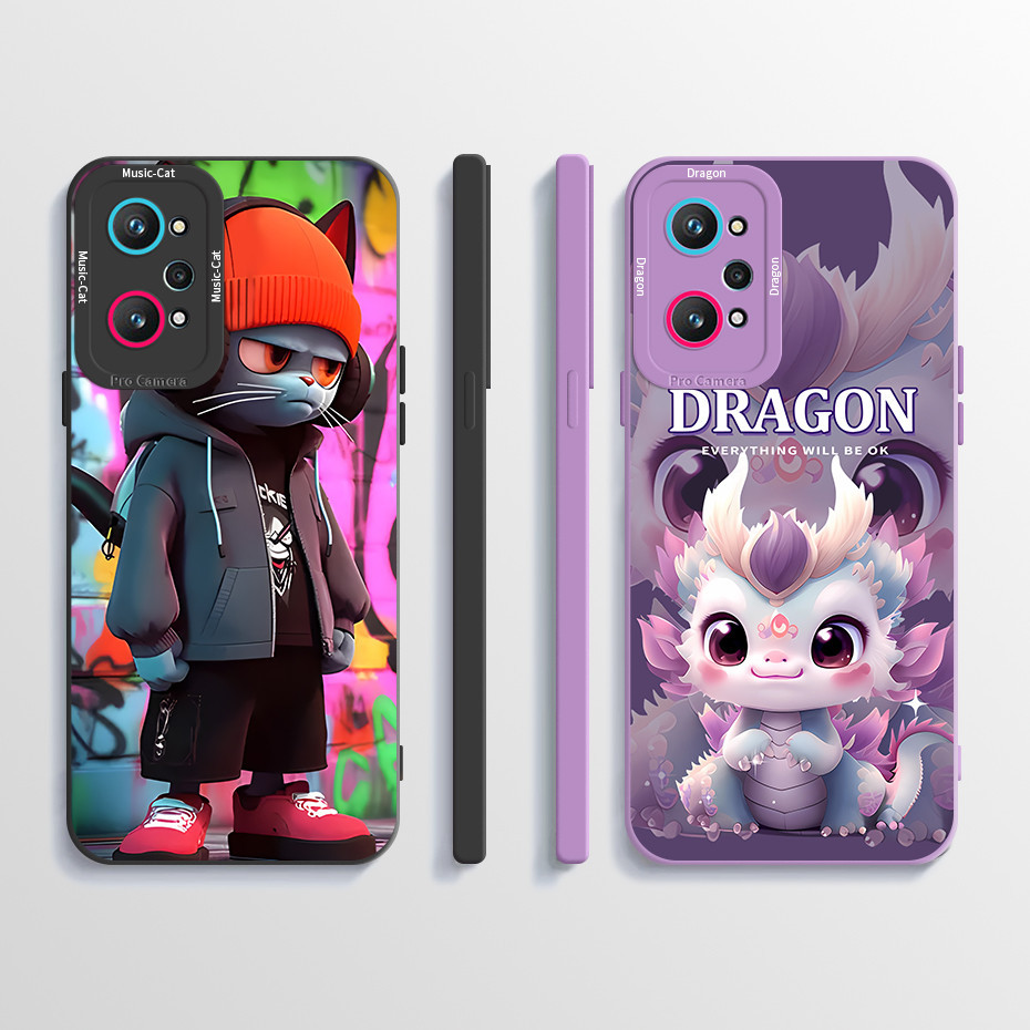 สําหรับrealme GT Neo 2 GT2 Neo3t 3T Neo2 เคสโทรศัพท์RMX3310 RMX3370 RMX3372 ซิลิโคนนุ่มTPUการ์ตูนพิมพ์ป้องกันปกหลัง