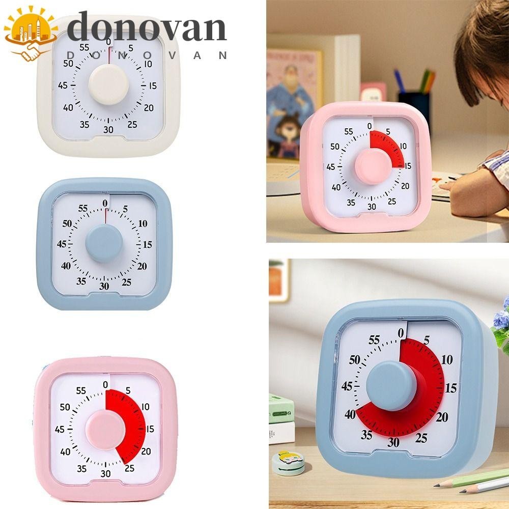 Donvan นาฬิกาจับเวลาถอยหลัง นาฬิกาปลุกพร้อมตัวจับเวลาภาพแบบขาตั้ง มีวินัยในตนเองสะดวก เงียบ ดัง ครัว นาฬิกาจับเวลาทําอาหารในร่ม