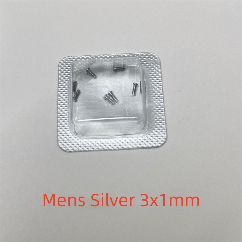 8 ชิ้น 2.5x1 มิลลิเมตร/3x1 มิลลิเมตรนาฬิกาฝาหลังสกรู Slotted สกรูสําหรับนาฬิกา Cartier