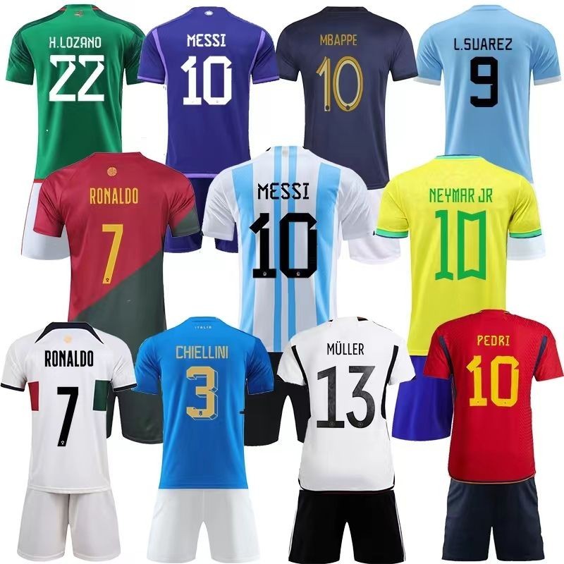 2022 Katar Cup World Brazil France Germany Argentina Jersey Football Jersey Suit Male Customization2