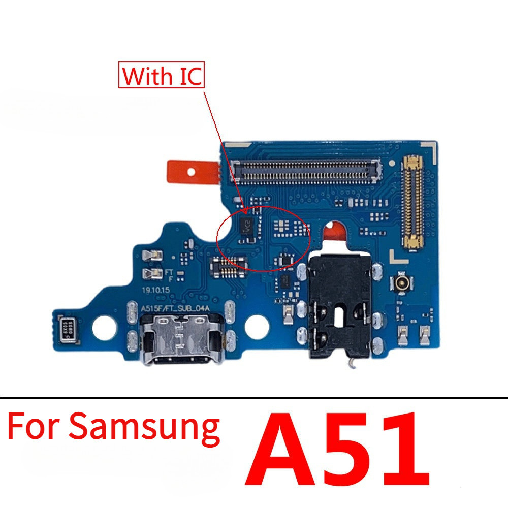 แพรตูดชาร์จ Samsung Galaxy A51 A515F USB Charging Port Board พร้อม Main Flex Cable และ IC