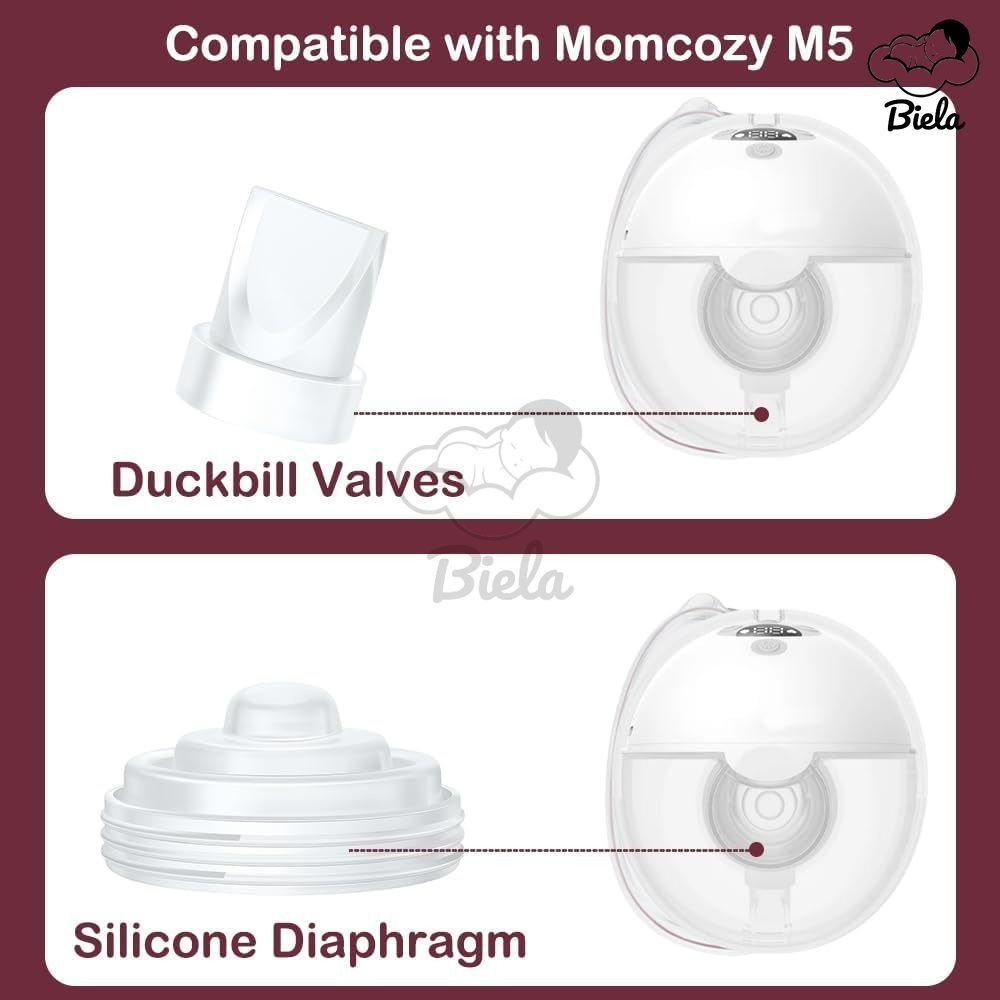 [ใหม่] Duckbill วาล์วซิลิโคนไดอะแฟรมเข้ากันได้กับ Momcozy M5 สวมใส่เครื่องปั๊มนม,อะไหล่อุปกรณ์เสริมสําหรับ M5 Momcozy